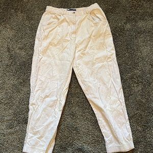 White corduroy pants